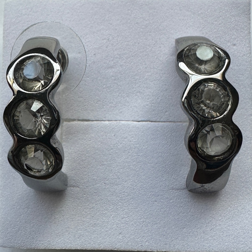 Vintage Swarovski Hoop Earrings